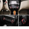 Nissan X-trail 2014-2018 Red Air Condition AC Adjust Buttons Ring Trim fit