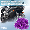 120pcs Universal Purple Motorcycle Round Cross Head Self Tapping Bolts Screws