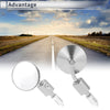 M6 Rear View Mirrors / Round Shape / Silver Tone Aluminum Alloy