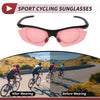 1 Pc Motorcycle Riding Goggles Pink Lens Black Frame Tri-acetel Cellulose