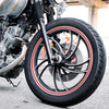 Car & Motorcycle 16pcs Rim Sticker Tape Strip Accessory Red