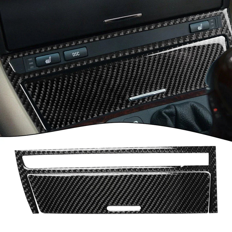 BMW E46 Carbon Fiber Central Strip Cover Decor Trim (1998–2005)