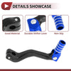 Kayo T2 Folding Motorcycle Gear Shifter Lever Black Blue Silver Tone