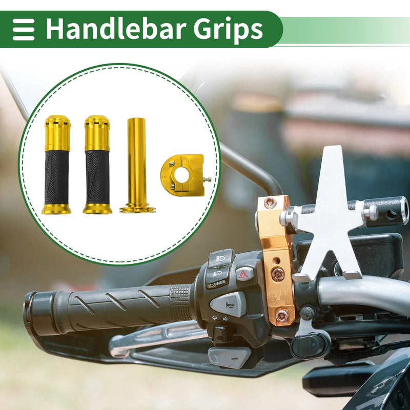 Motorcycle Hand Grips Cover Kit Zigzag Stripes / 7/8" 22mm