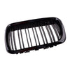 BMW E36 M3 Gloss Black Double Line Front Kidney Grills (1996-1999)