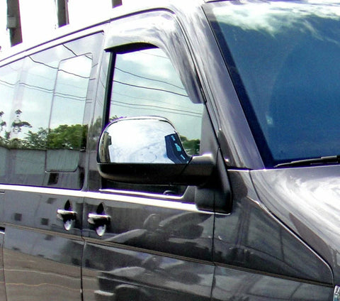 VW T5 T6 Multivan Transporter Chrome Side Door Mirror Covers (2009-2022)