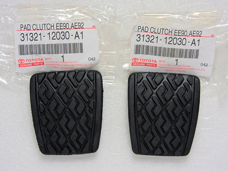 Toyota Corolla KE70 TE71 AE80 AE86 EE90 EE92 Genuine Clutch Brake Pedal Pads (1970-1992)