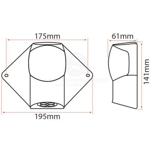 LED Navigation Light Masthead / Foredeck 3Nm Black Housing