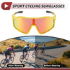 Motorcycle Riding Goggles Red Lens Yellow Frame UV400 Tri-Acetyl Cellulos