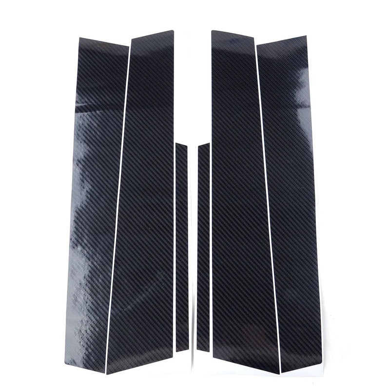 Honda Civic 6 x Carbon Fiber Door Window Pillar Trim Covers (2006-2011)