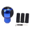 Car Manual Shifter with 3 Adapters Blue Round 5 Speed Gear Shift Knob