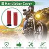 22mm Motorcycle Hand Grips Cover Kit Handlebar Cover TPU Dark Red