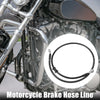 Motorcycle Brake Line 90cm Black Oil Hose Pipe with Spring Protection