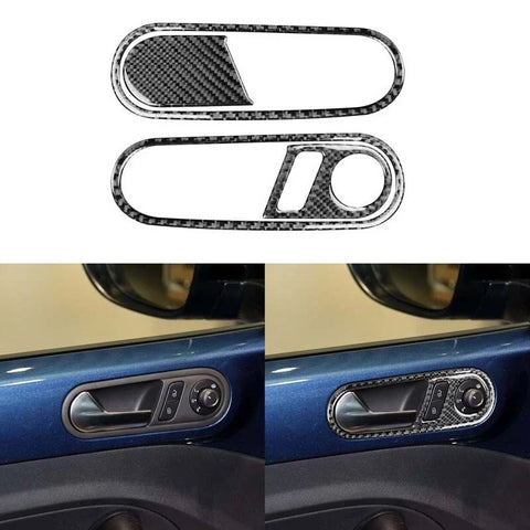 VW Beetle 2012-2019 Carbon Fiber Interior Door Handle Cover Panel Trim Fit