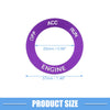 Dodge Charger Challenger Engine Start Button Sticker Aluminum Alloy Purple