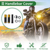 Motorcycle Handlebar Covers Kit 7/8 22mm Hand Grips Gold Tone Rhombus