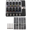 Marine 12V 10-Way Blade Fuse Holder Box with LED Indicator (N/A)