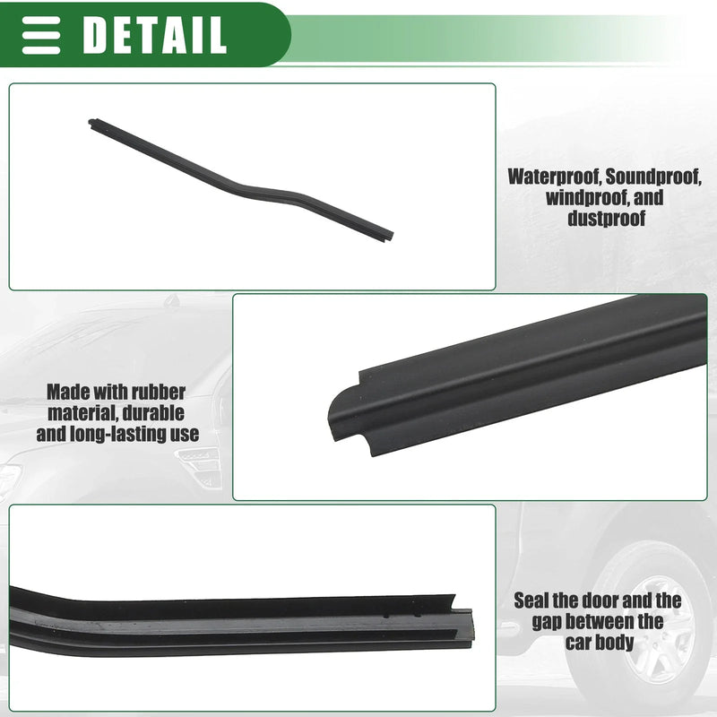 Ford F-250 Front Left Right Door Window Belt Weatherstrip (1999-2016)