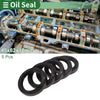 Oil Seal 45x62x10mm NBR Rubber High Pressure Black 5 Pcs