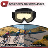 Motorcycle Riding Goggles Yellow Lens Black Frame Cycling Sunglasses