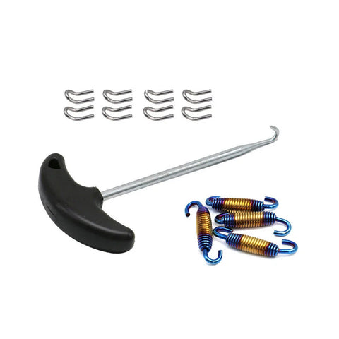 Motorcycle Stainless Steel Exhaust Pipe Muffler Mounting Springs Hooks