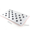 Aluminum Car Floor Carpet Mat Patch Heel Scuff Plate Pedal Pad 28x16cm