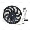 Engine Bay Cooling - Black 12" Universal Push Pull Radiator Fan (All Years)