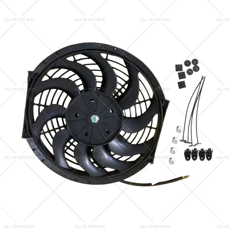 Engine Bay Cooling - Black 12" Universal Push Pull Radiator Fan (All Years)