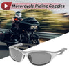 Motorcycle Goggles / 1 x Motorcycle Lens Silver Tone Frame Triacetel