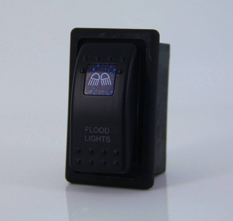 Dual LED Backlit Flood Lights with Rocker Switch