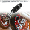 Motorcycle Slider Silver Tone 11mm Aluminum Alloy Plastic Frame Bolt