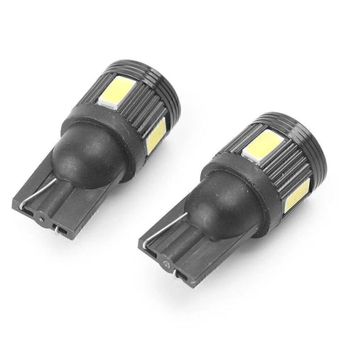 Car - Black Shell 2 x LED Wedge Light Bulb T10 5630 6 SMD (2010-2023)