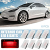 Tesla Model 3 / Y / S / X 8 Pcs Red LED Footwell Lights
