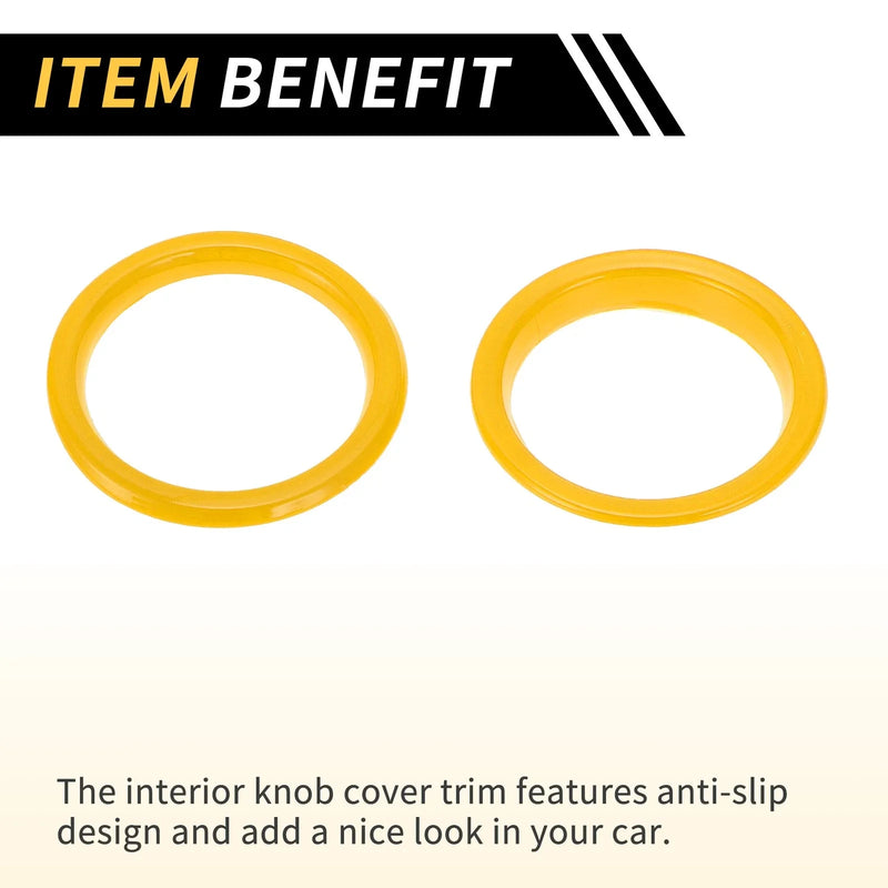 Jeep Wrangler JL AC Vent Dashboard Decoration Rings  Yellow (2018-2020)