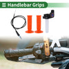 Motorcycle 7/8" 22mm Hand Grips Rubber Orange Checkered Pattern