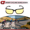1 x Motorcycle Riding Goggles, Yellow Lens, Black Frame Cycling Sunglasses