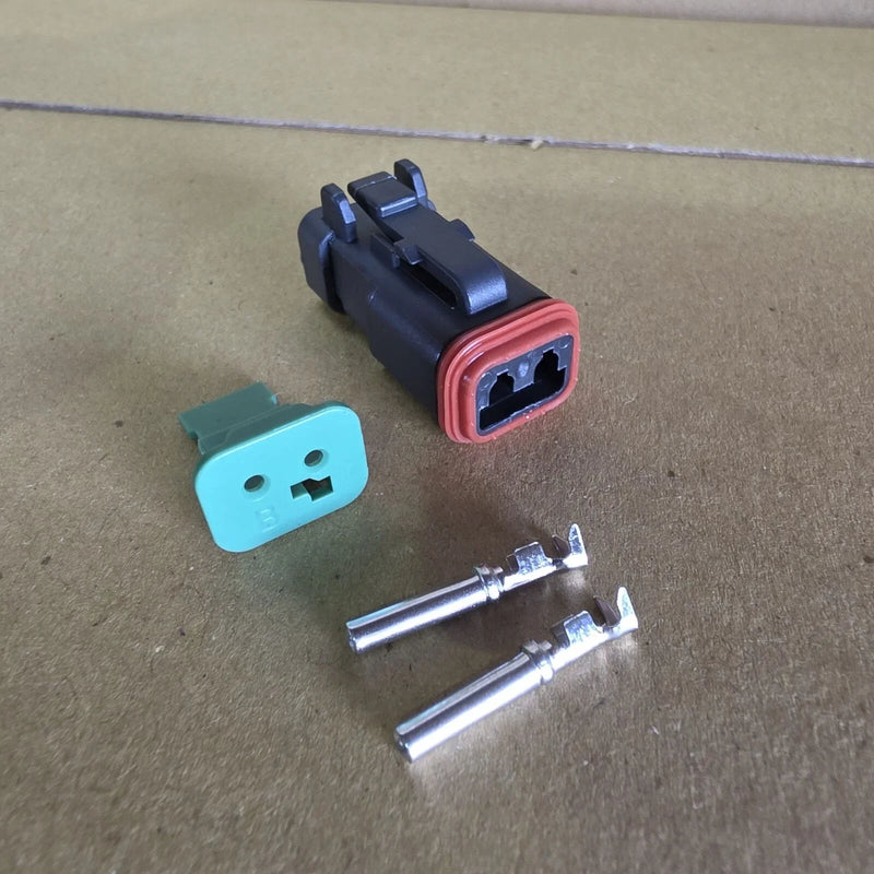 Unknown Make Model 2 x Pins Wiring Harness Connector Plug Socket