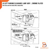Toyota Hilux LN60 LN65 Left Side Repeater Light Lamp Chrome Rim (2015-2020)