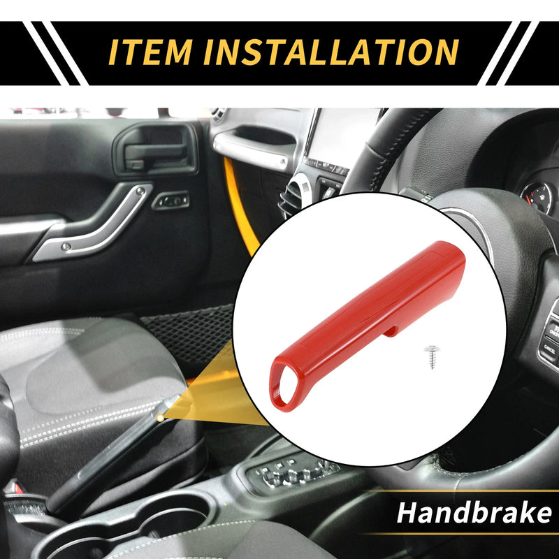 Jeep Wrangler JK JKU (2011-2017) Red Parking Handbrake Cover Trim