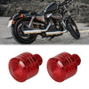 Motorbike Motorcycle 2 x 8mm Mirror Hole Plugs Normal Screw Red