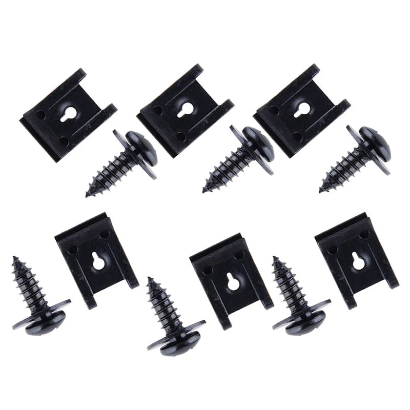 Bumper Fender Trim Fasteners - Universal U-Type Clip Kit with Screw
