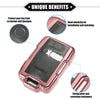 Chevy Suburban TPU Pink Clear 4-Button Key Fob Cover