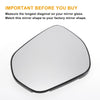 Ford Fiesta Left Side White Heated Mirror Glass w/ Back Convex (2017-2023)