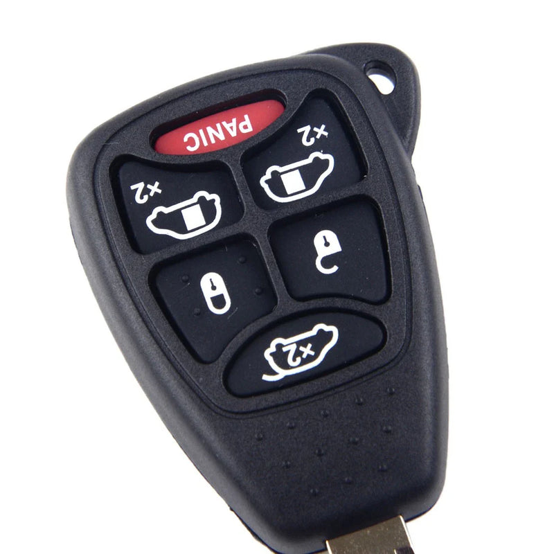 Chrysler Jeep Dodge 6 Button Remote Smart Key Shell Case (Fits Various Models)