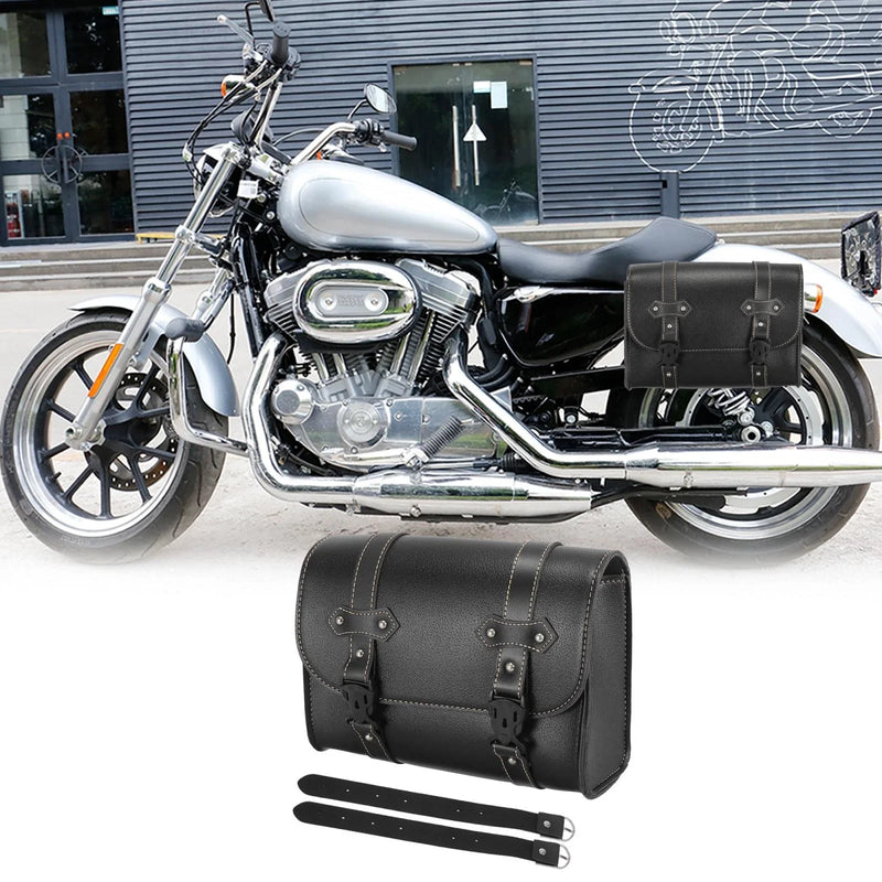 Motorcycle Tool Bag / Handlebar Bags / Luggage - Faux Leather Black