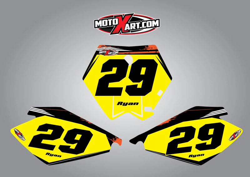 KTM 85 Custom Number Plate Graphics RUFF Style (2006-2012)