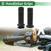 Motorcycle Handlebar TPU Black Stripe 7/8" 22mm Hand Grips Cover Kit