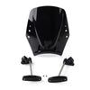 Universal Motorcycle - Black Windshield Deflector
