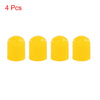 Motorcycle Bike Car 4 x Yellow Plastic Universal Tire Valve Stem Cap Cover