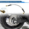 Motorcycle 30cm Brake Clutch Oil Hose Line Silver Tone